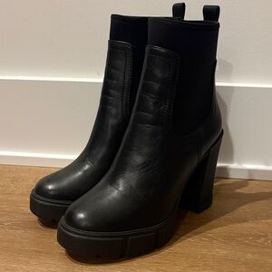 Aldo Black Heeled Ankle Boots